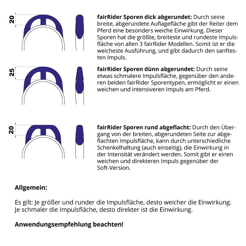 pferdefreundlicher fairRider Sporen - schwarz